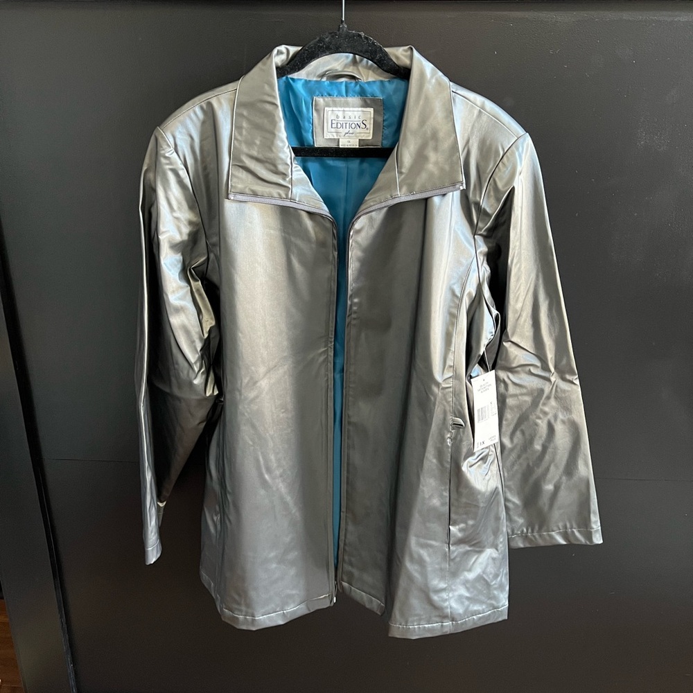 Basic Editions Silver Trench Coat